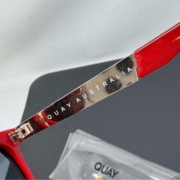 QUAY Australia Rumours Sunglasses in Red/Gold rare main image 11